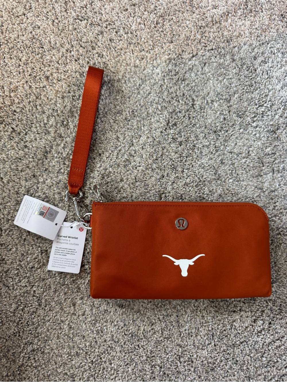 lululemon x University of Texas Longhorns Wristlet Purse Burnt Orange - NWT!🧡